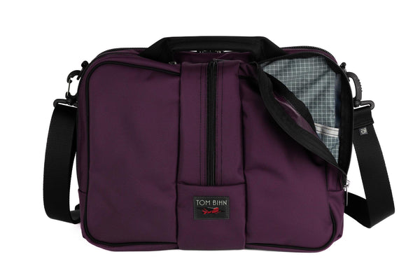 Pilot in Aubergine (dark purple) Ballistic with Northwest Sky (grey with white grid) 200 Halcyon interior.